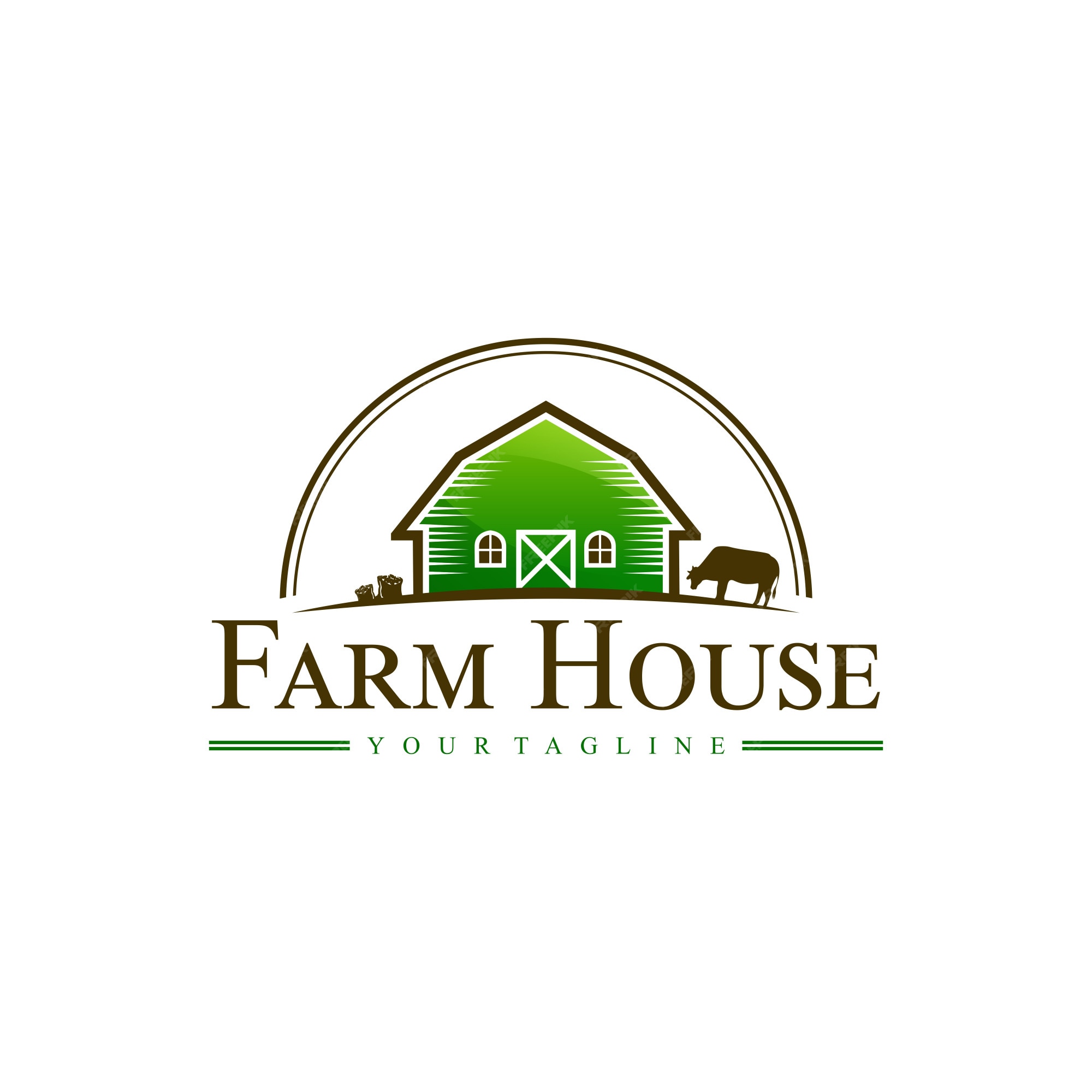 Premium Vector | Farm house logo design illustration
