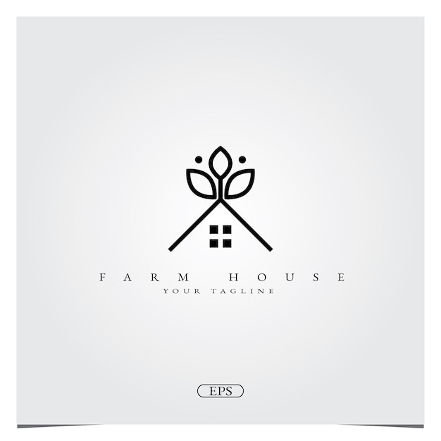 Vector farm house logo design logo premium elegant template vector eps 10