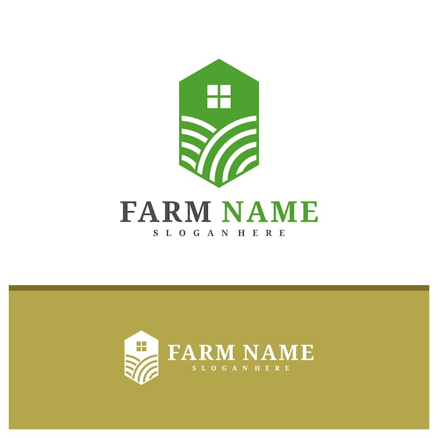 Farm house logo design vector creative farm logo concepts template illustration