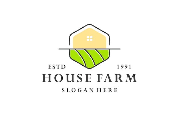 Farm house logo icon design template vector illustration