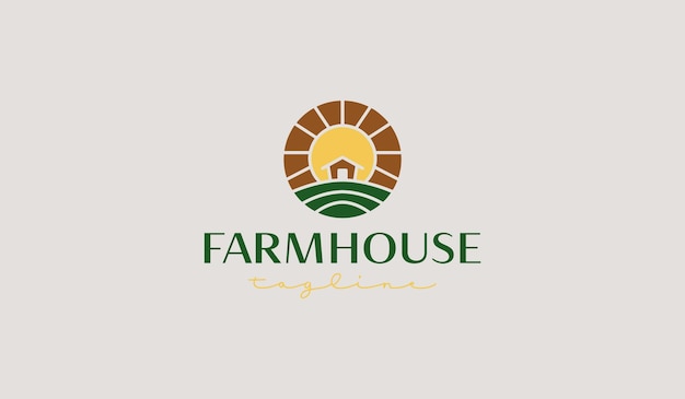 Farm House Logo Template Universal creative premium symbol Vector illustration Creative Minimal design template Symbol for Corporate Business Identity