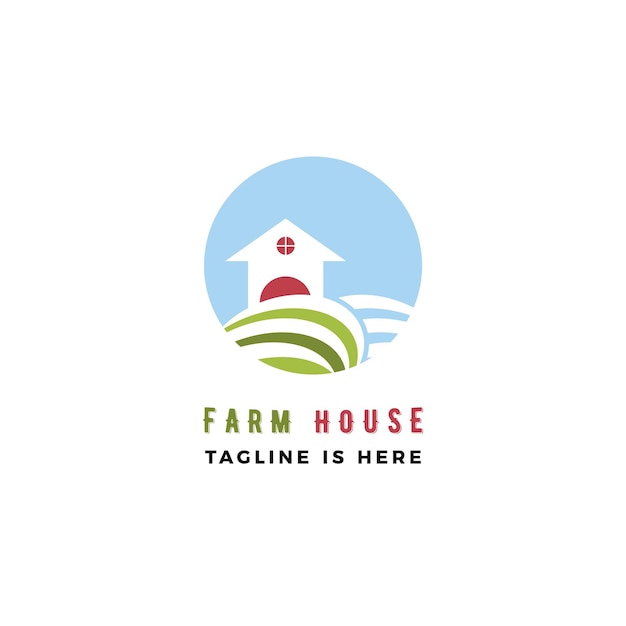 Иллюстрация векторной иконки логотипа фермерского дома