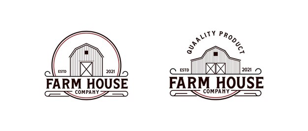 Farm House Ranch Vector Illustration