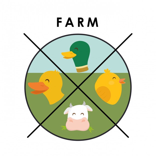 Farm icons design 