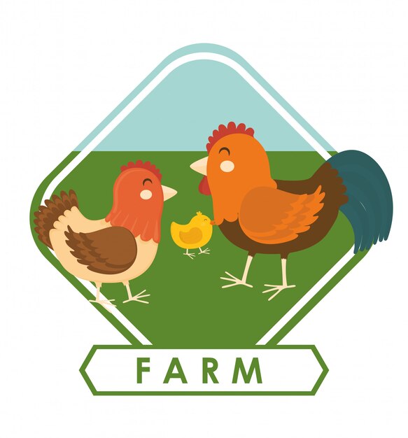 Vector farm icons design