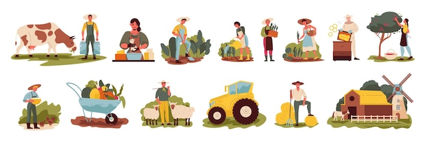 Farm icons set