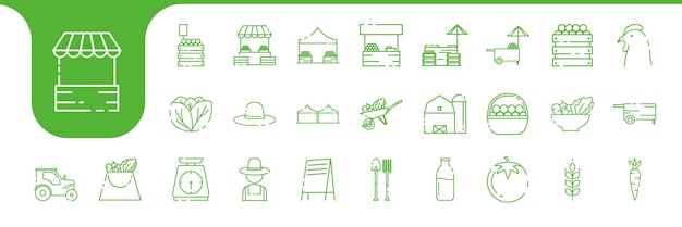 farm lines icon design vector