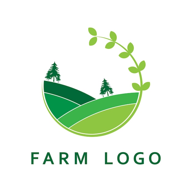 Farm logo agriculture logo vector with slogan template