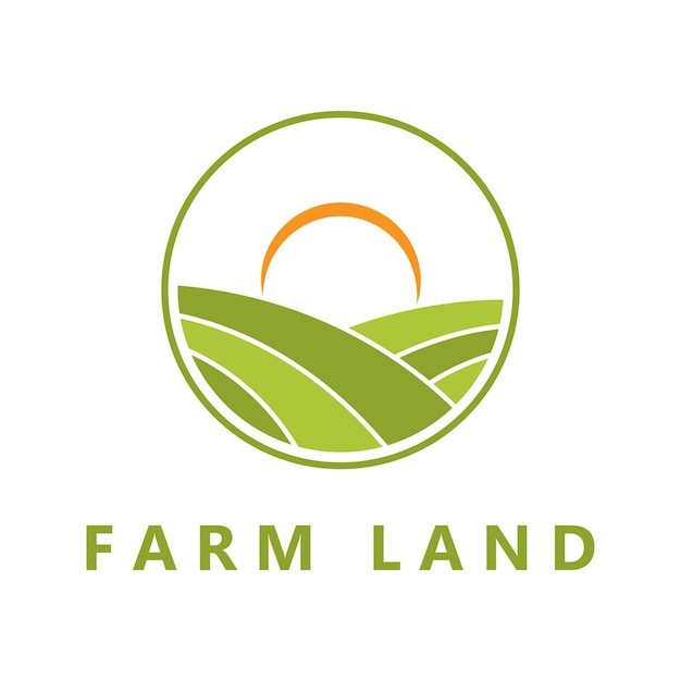 Farm logo agriculture logo vector with slogan template