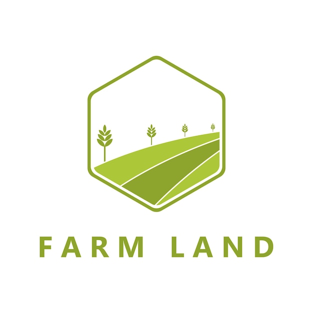 Логотип фермы вектор логотипа сельского хозяйства с шаблоном слогана