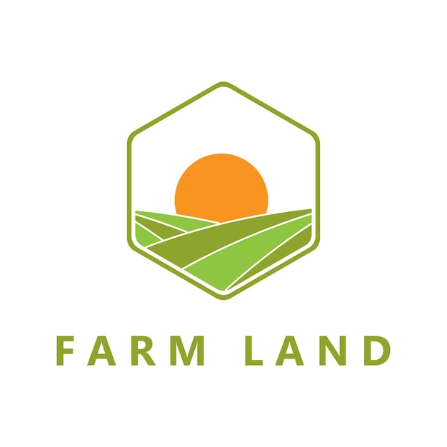 Farm logo agriculture logo vector with slogan template