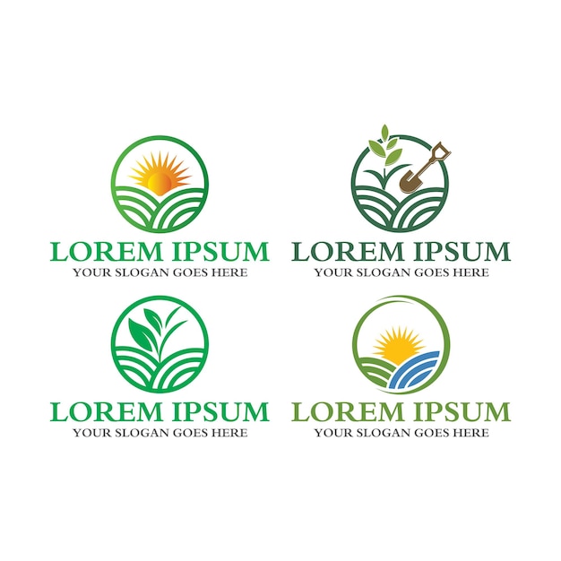 Logo della fattoria agricoltura logo vettoriale
