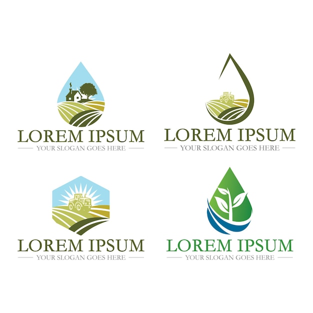 Farm logo agriculture logo vector