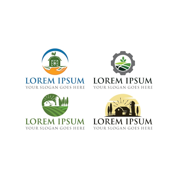 Farm logo agriculture logo vector