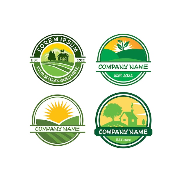 Farm logo agriculture logo vector