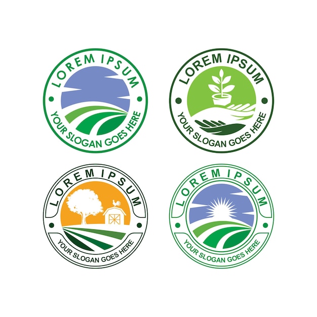 Farm logo agriculture logo vector