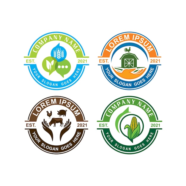 Vector farm logo agriculture logo vector