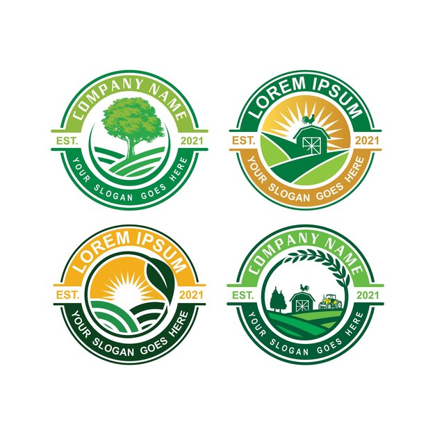 Logo della fattoria agricoltura logo vettoriale