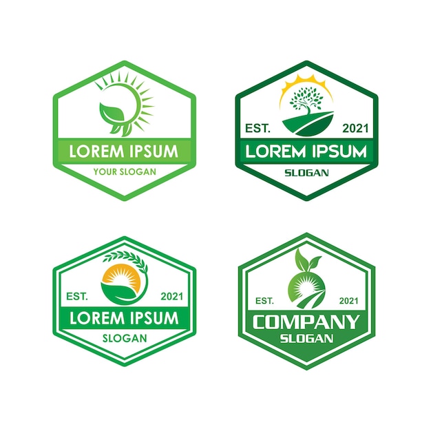 Vettore logo della fattoria agricoltura logo vettoriale