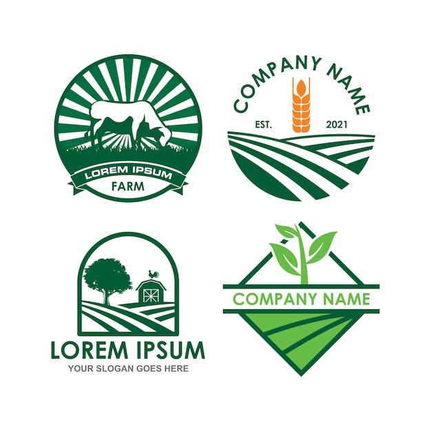 ферма логотип сельское хозяйство логотип вектор