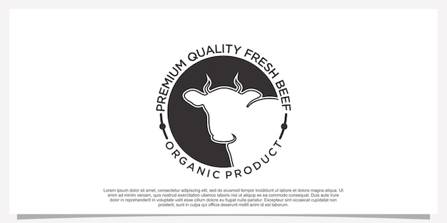 Farm logo design simple concept Premium Vector