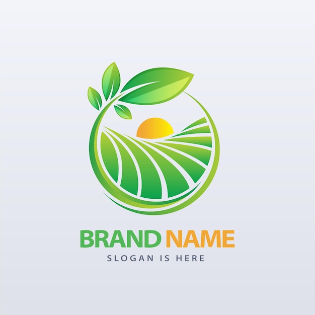 Vector farm logo design template