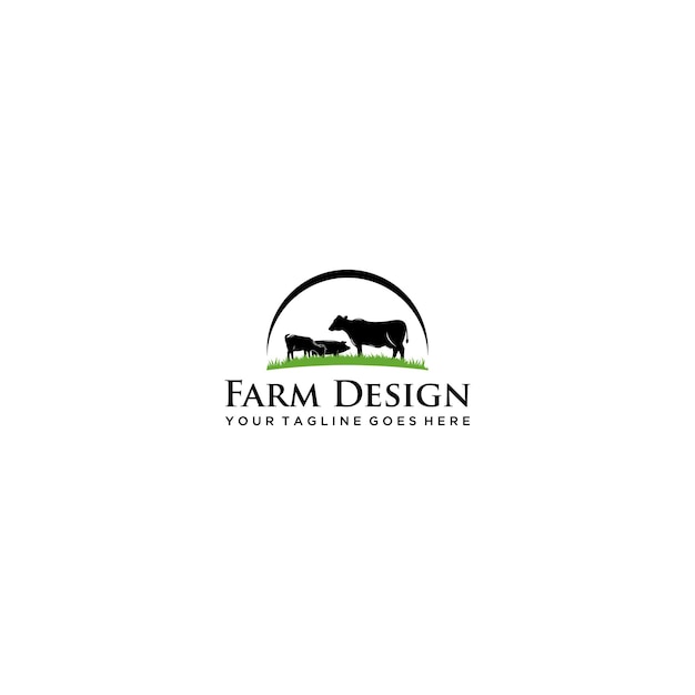 Farm logo design template .