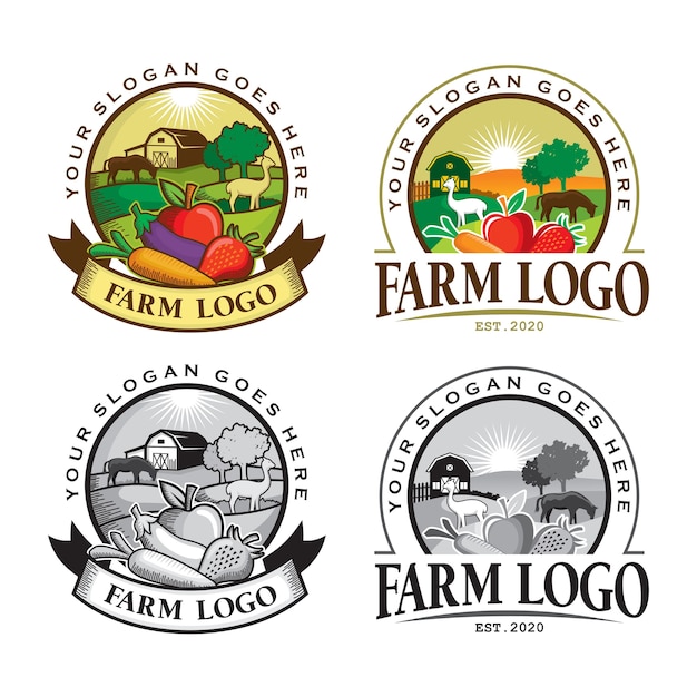 Farm logo, embleem farm