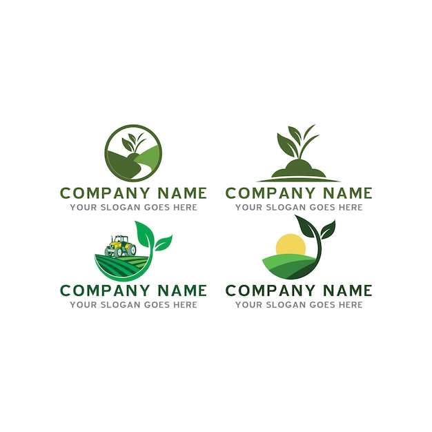 Farm logo nature logo vector