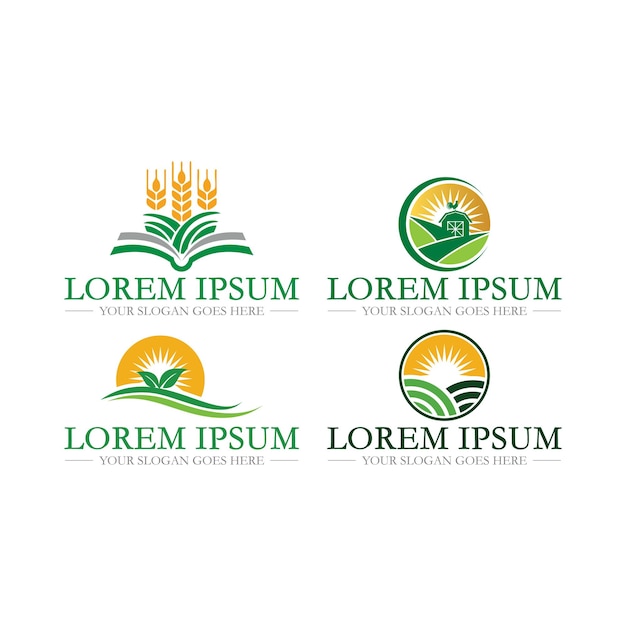 Farm logo nature logo vector