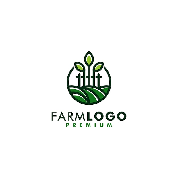 Farm logo template design icon logotype vector