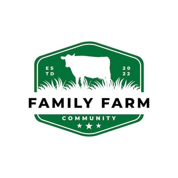 Farm logo template. Labels for agricultural and livestock products Vector illustration Vector