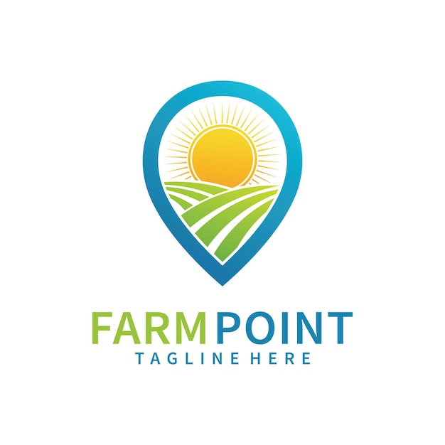 Шаблон дизайна логотипа farm point