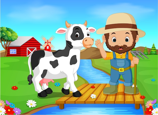 farm scenes with many animals and farmers