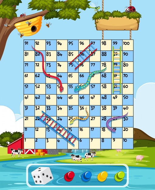 Jogo snake ladder com tema pastel de unicórnio