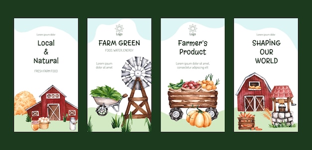 Vector farm template design