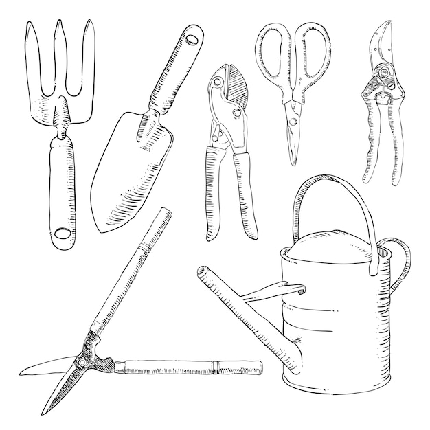 How to Draw Agricultural Tools Easy Step by Step/Agricultural Tool Drawing  - YouTube