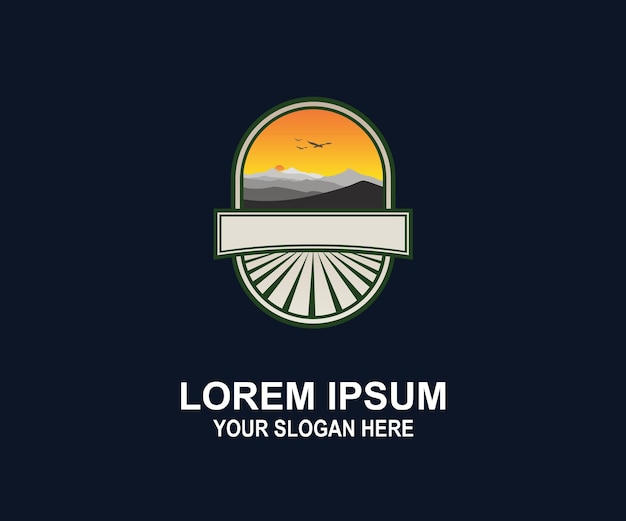 farm vector logo design