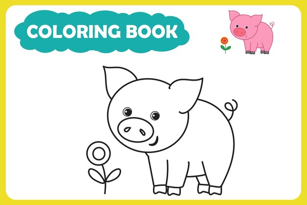 Vector farmcoloring book 10