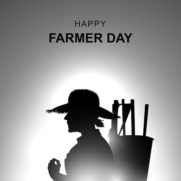 Vector farmer day background