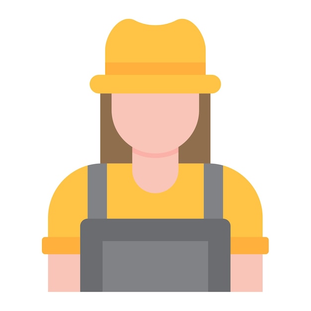 Vector farmer female flat illustration