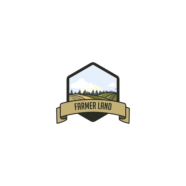 Farmer land vintage logo