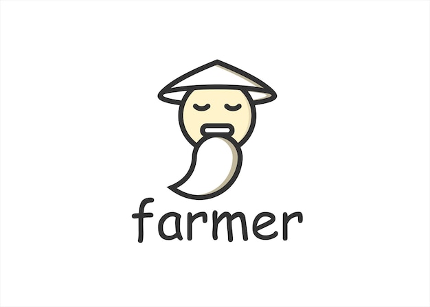 farmer logo design vector illustration