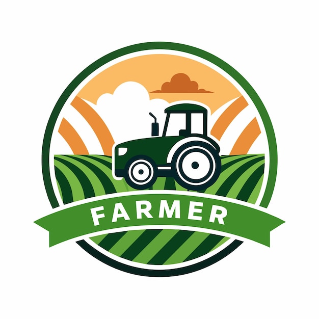 Farmer logo vector art illustration 12