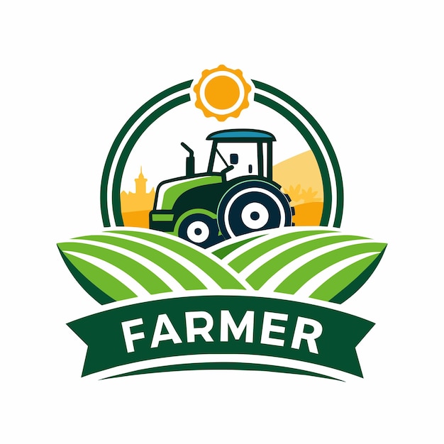 Vector farmer logo vector art illustration 17