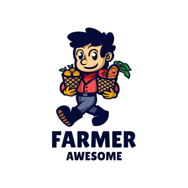 Vector farmer logo