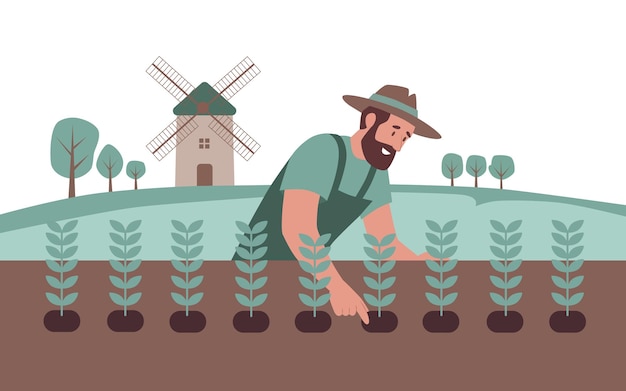 Farmer Planting Crops by HandxA