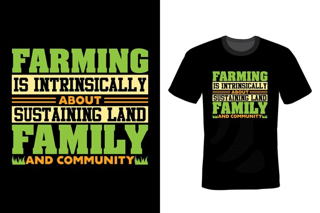 Farmer T shirt design typography vintage