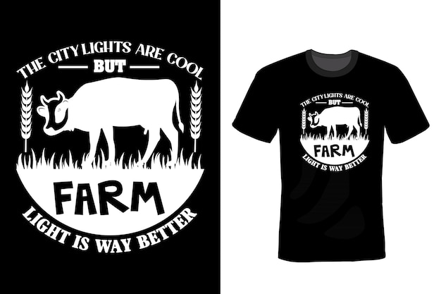 Farmer T shirt design typography vintage