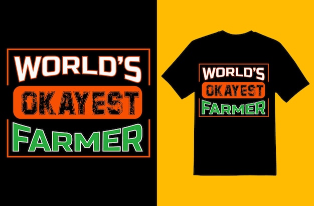 Vector farmer tshirt design template eps file